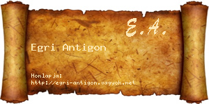 Egri Antigon névjegykártya